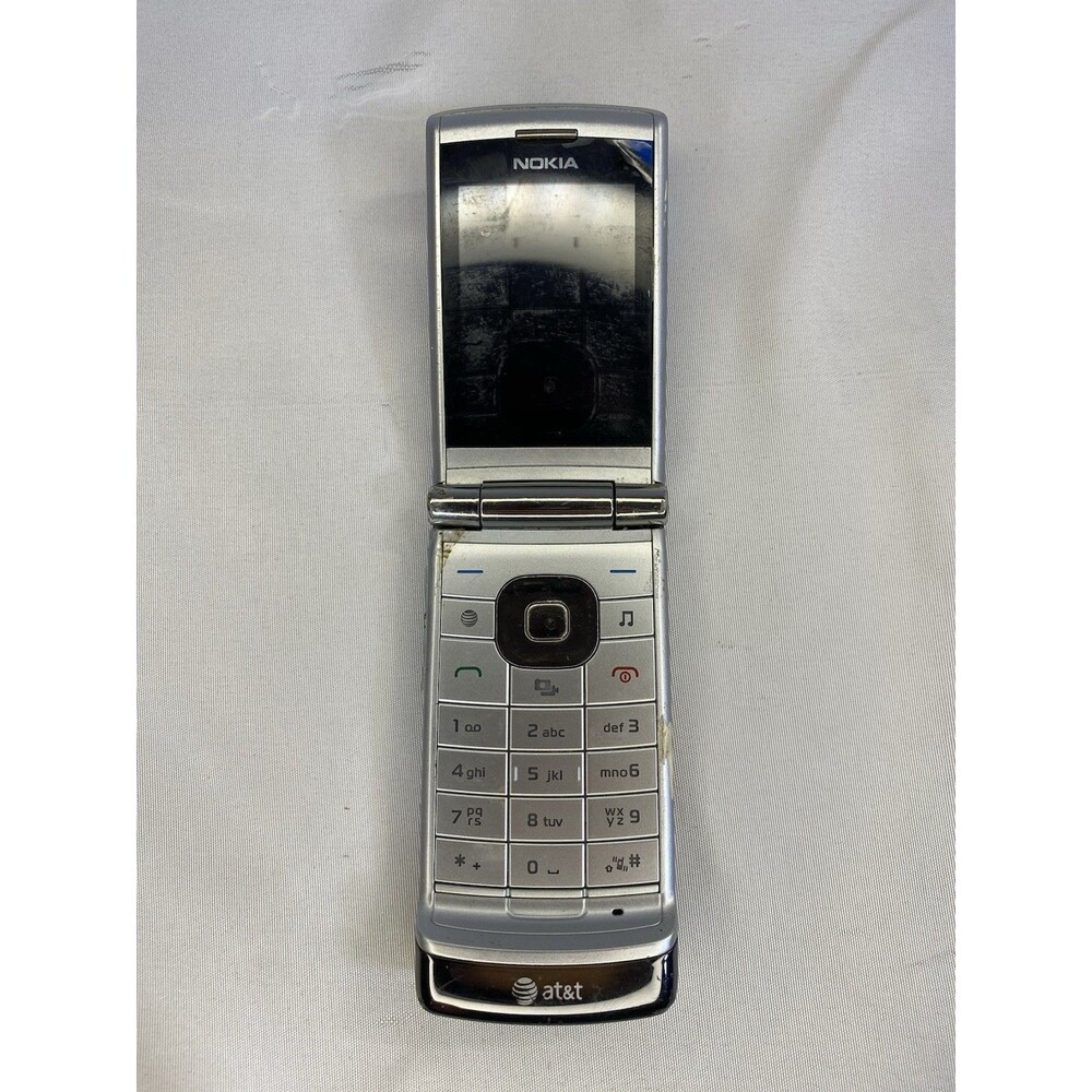 Nokia N75 AT&T Flip Cell Phone Black Silver Untested Parts Repair Vintage